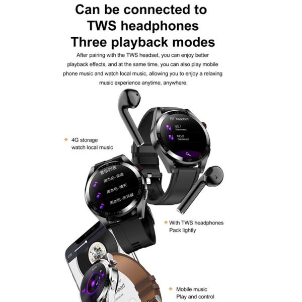1.43 inch AMOLED Screen Smartwatch Heart Rate Blood Pressure Monitoring Bluetooth Talking Sports Watch, Color: Black Silicone Strap - Image 10