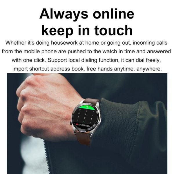 1.43 inch AMOLED Screen Smartwatch Heart Rate Blood Pressure Monitoring Bluetooth Talking Sports Watch, Color: Black Silicone Strap - Image 14