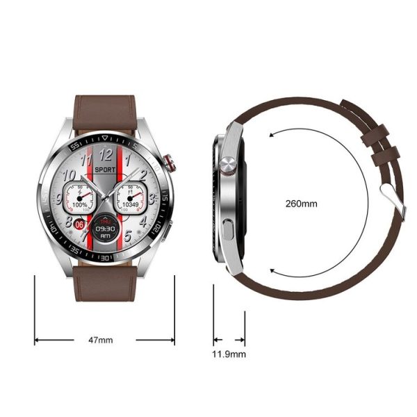 1.43 inch AMOLED Screen Smartwatch Heart Rate Blood Pressure Monitoring Bluetooth Talking Sports Watch, Color: Black Silicone Strap - Image 20