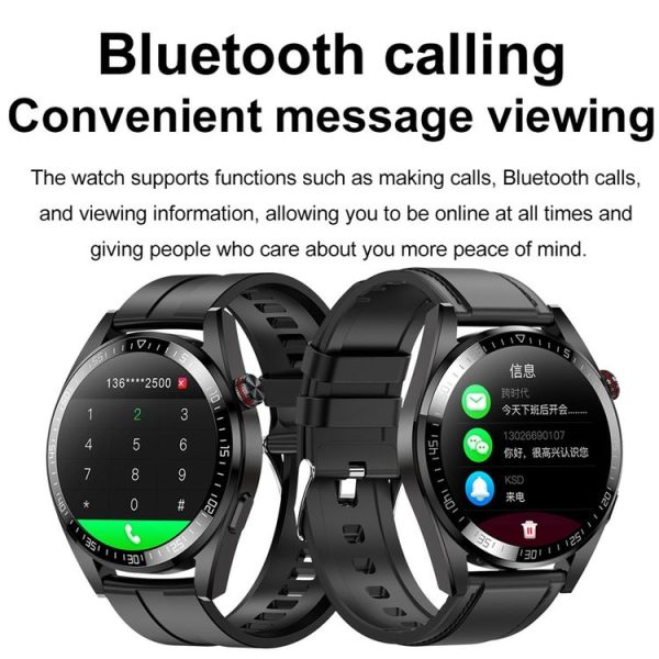 1.43 inch AMOLED Screen Smartwatch Heart Rate Blood Pressure Monitoring Bluetooth Talking Sports Watch, Color: Black Silicone Strap - Image 6