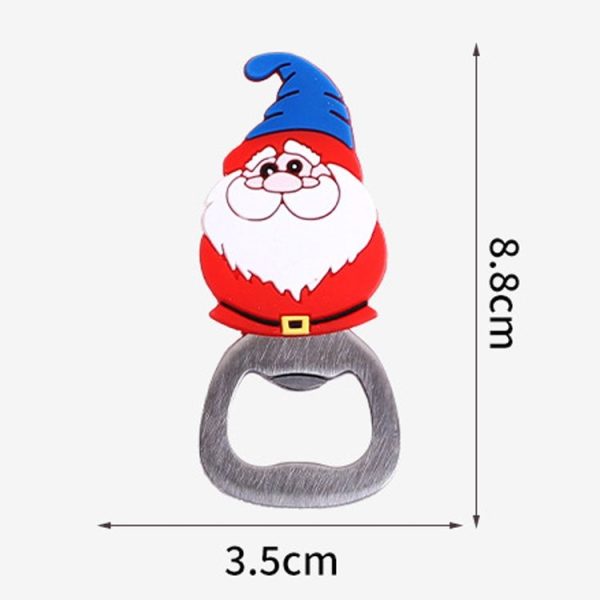 Magnetic Cute Cartoon Stainless Steel Bottle Opener Refrigerator Sticker Decoration, Style: Santa Claus - Image 3