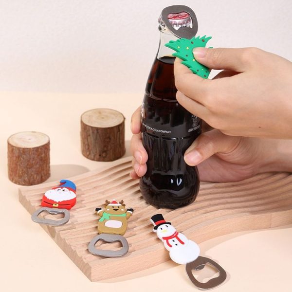 Magnetic Cute Cartoon Stainless Steel Bottle Opener Refrigerator Sticker Decoration, Style: Santa Claus - Image 7