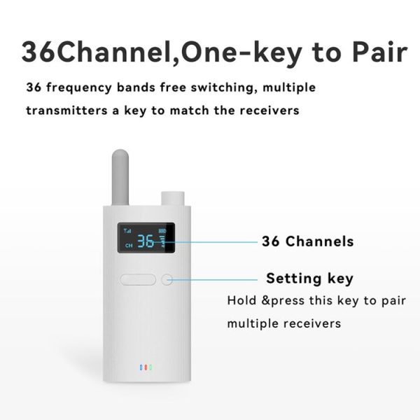 2.4G Wireless Office Conference Tour Guide Explainer One-way One-to-Many Explainer Microphone, Style: YWI22 Transmitter - Image 3