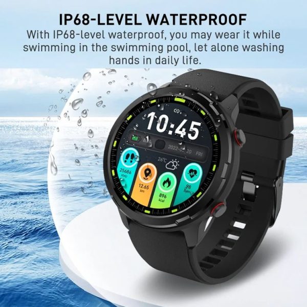 Outdoor GPS Sport Watch 1.32inch HD Round Screen Multi Sport Mode Smartwatch (Silver) - Image 7
