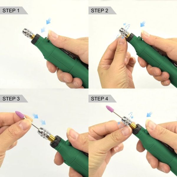 Mini Electric Grinder Micro Grinding Pen DIY Small Carving Tools (EU Plug Red) - Image 7