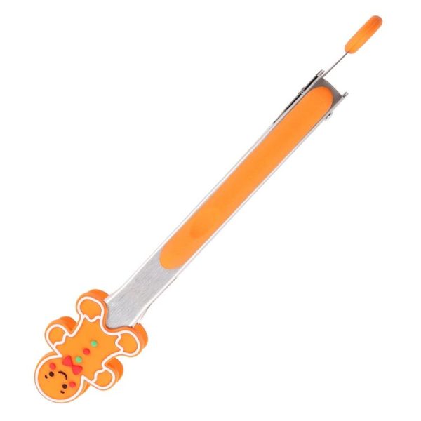 Stainless Steel 9 Inch Food Clip Christmas Multifunctional Non-Slip Barbecue Clamps (Style 1)