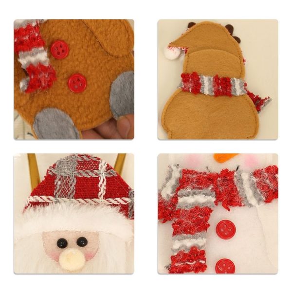 Christmas Table Decorations Home Cartoon Knife and Fork Cover (Old Man) - Image 4