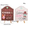 Wooden Cookie Man Store Welcome Ornaments Christmas Wooden Sign Decoration (Brown) - Image 2