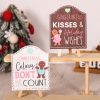 Wooden Cookie Man Store Welcome Ornaments Christmas Wooden Sign Decoration (Brown) - Image 6