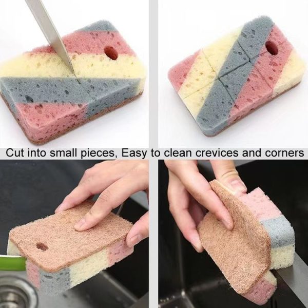 5pcs Kitchen Cleaning Sponge Wipe Rag Dishcloth - Image 10