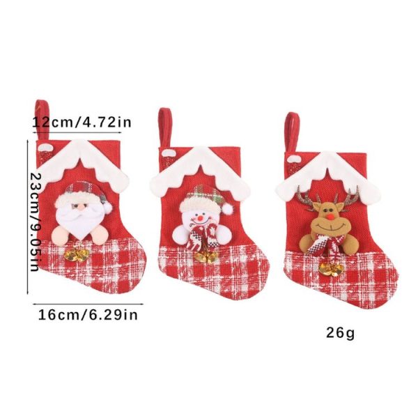 House-shaped Christmas Stockings Gift bag Christmas Eve Decoration Candy Stockings (Old Man) - Image 2