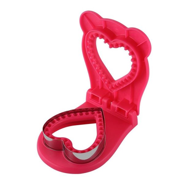 Love Sandwich Sealing Mould Household DIY Baking Tools (Rose Red)