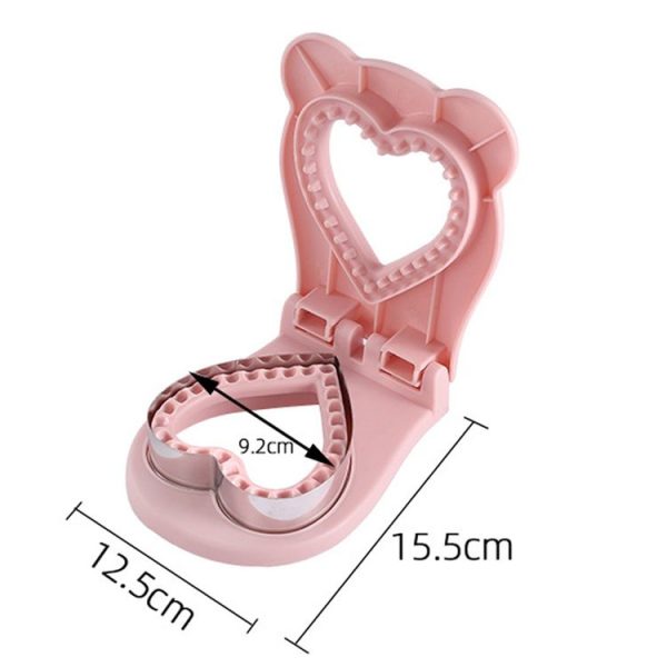 Love Sandwich Sealing Mould Household DIY Baking Tools (Rose Red) - Image 3