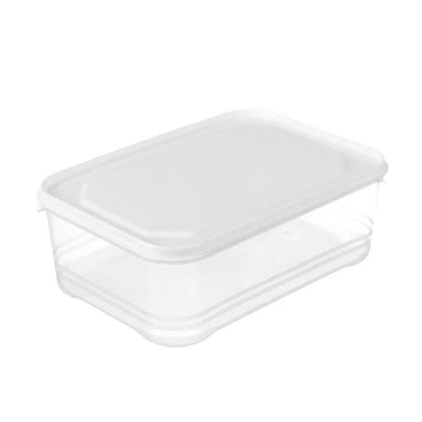 2000ml Refrigerator Storage Box Large Capacity Transparent Fresh Food Organiser