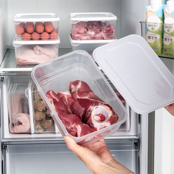 2000ml Refrigerator Storage Box Large Capacity Transparent Fresh Food Organiser - Image 2