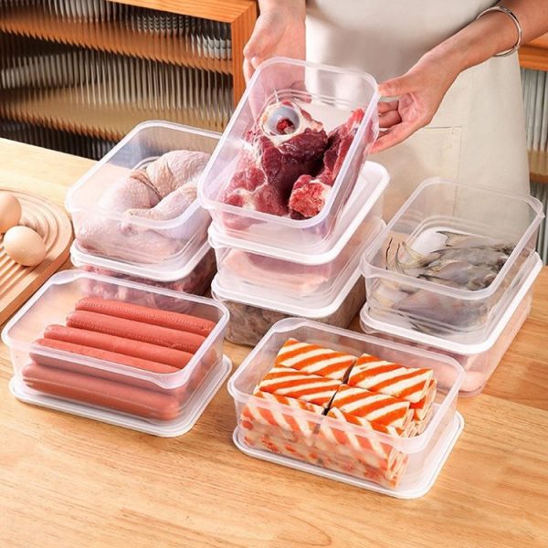 2000ml Refrigerator Storage Box Large Capacity Transparent Fresh Food Organiser - Image 3