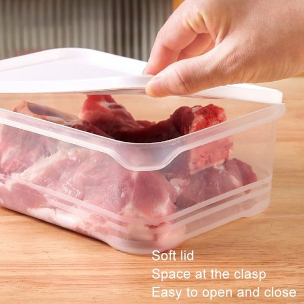 2000ml Refrigerator Storage Box Large Capacity Transparent Fresh Food Organiser - Image 7