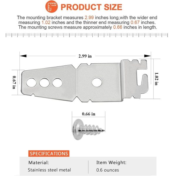 8269145 Dishwasher Mounting Bracket Kit For Whirlpool, Amana, Crosley, Kenmore, Maytag, And Other Dishwasher Brands - Image 3
