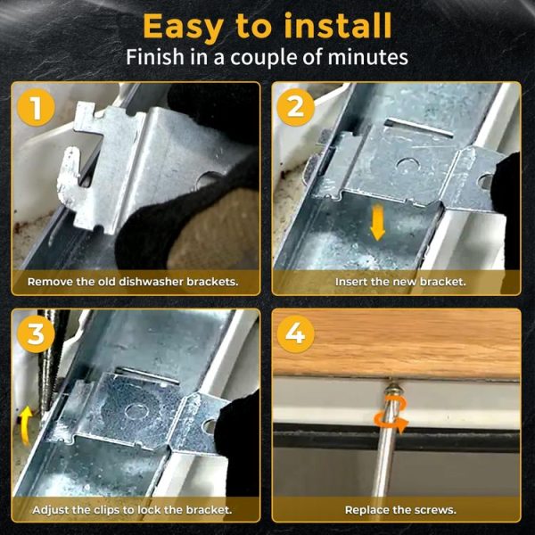8269145 Dishwasher Mounting Bracket Kit For Whirlpool, Amana, Crosley, Kenmore, Maytag, And Other Dishwasher Brands - Image 6