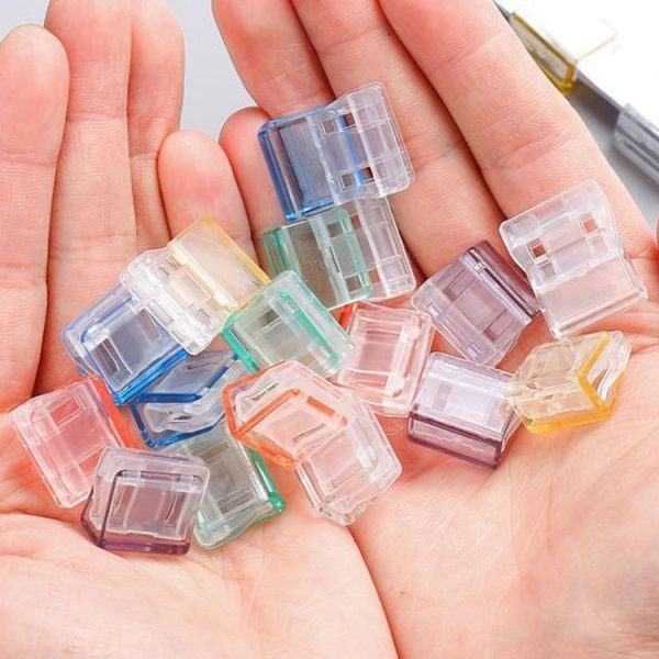 3packs Anti-Roll Retainer Push-Pull Clip A4 Paper Loose-leaf Clip (Mixed Colors) - Image 4