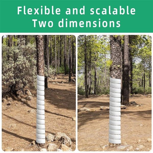 Small Plant Trunk Protector Garden Anti Nibbling Plastic Protective Cover (White) - Image 4