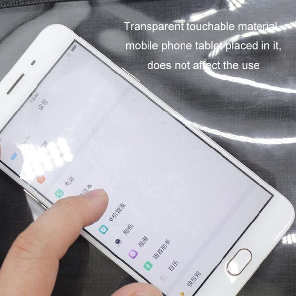 Car Seat Back Waterproof Transparent Tablet Storage Bag (Black) - Image 5
