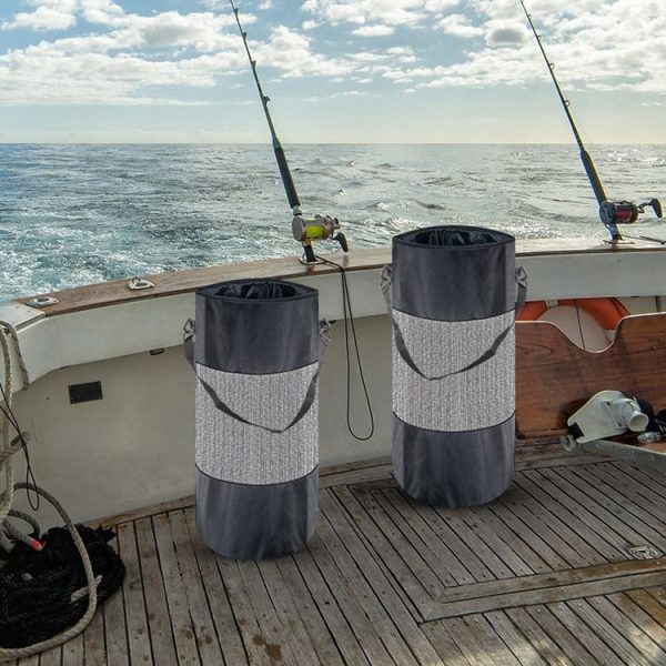 Outdoor Camping Yacht Windproof Drawstring Sundries Folding Storage Bag (24x46cm) - Image 6