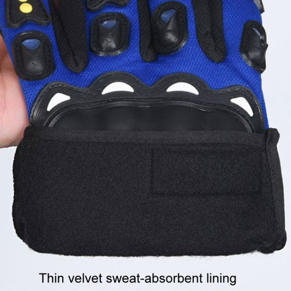 Motorcycle Gloves Men Riding Racing Anti-Slip Hard Shell Outdoor Full Finger Touchscreen Gloves, Size: Average (Black) - Image 10