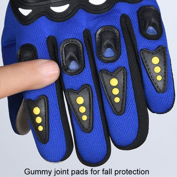 Motorcycle Gloves Men Riding Racing Anti-Slip Hard Shell Outdoor Full Finger Touchscreen Gloves, Size: Average (Black) - Image 6