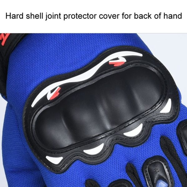 Motorcycle Gloves Men Riding Racing Anti-Slip Hard Shell Outdoor Full Finger Touchscreen Gloves, Size: Average (Black) - Image 7
