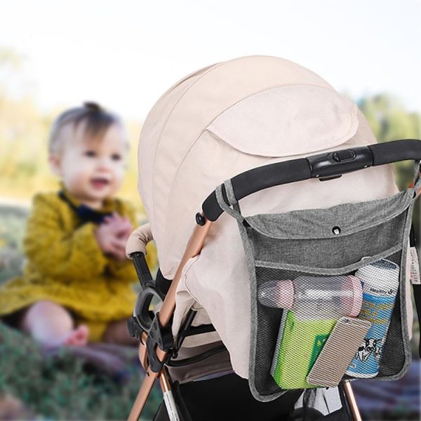 Baby Stroller Bag Mobile Phone Tissue Storage Bag, Size: 40x29cm (Black) - Image 8
