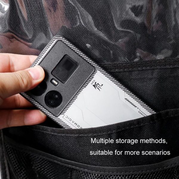 Car Seat Back Storage Hanging Bag Tablet Net Bag (Black) - Image 4
