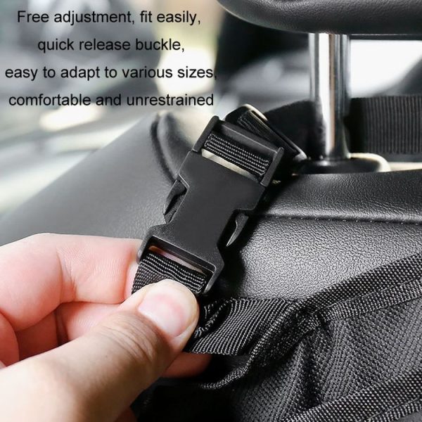 Car Seat Back Storage Hanging Bag Tablet Net Bag (Black) - Image 5