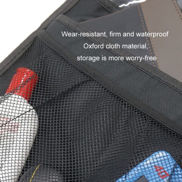 Car Seat Back Storage Hanging Bag Tablet Net Bag (Black) - Image 6