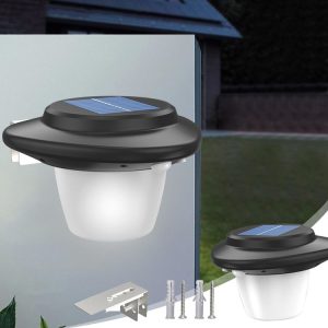 Outdoor Solar Wall Light Patio Sensor Lamp, Style: SMD Wick White Light