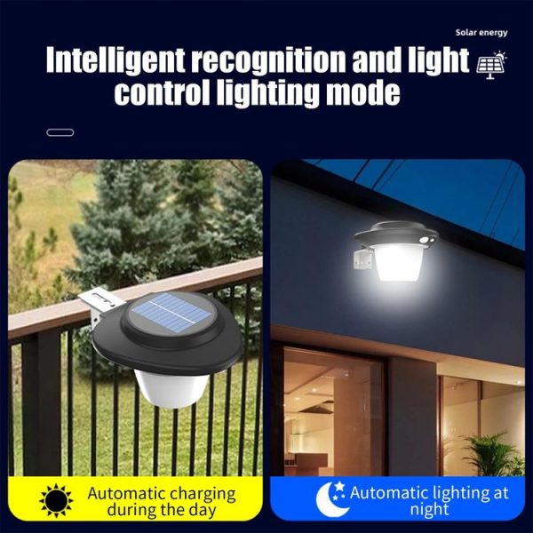 Outdoor Solar Wall Light Patio Sensor Lamp, Style: SMD Wick White Light - Image 4