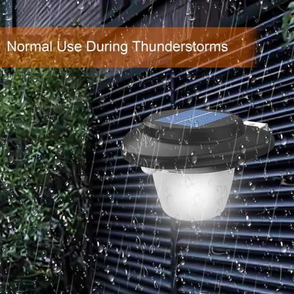 Outdoor Solar Wall Light Patio Sensor Lamp, Style: SMD Wick White Light - Image 5