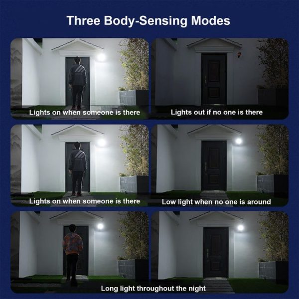 Outdoor Solar Wall Light Patio Sensor Lamp, Style: SMD Wick White Light - Image 6