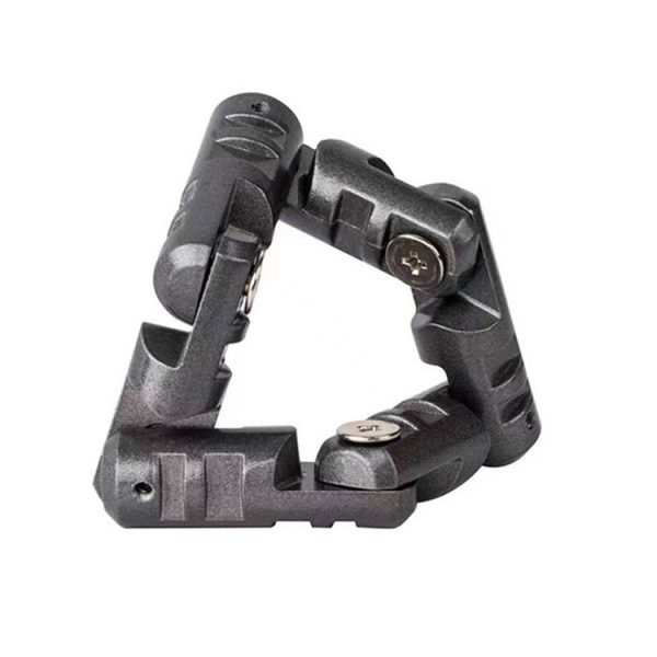 Stress Relieving Alloy Massage Bracelet Infinite Flip Fingertip Chain Fidget Toy (Silver Gray)