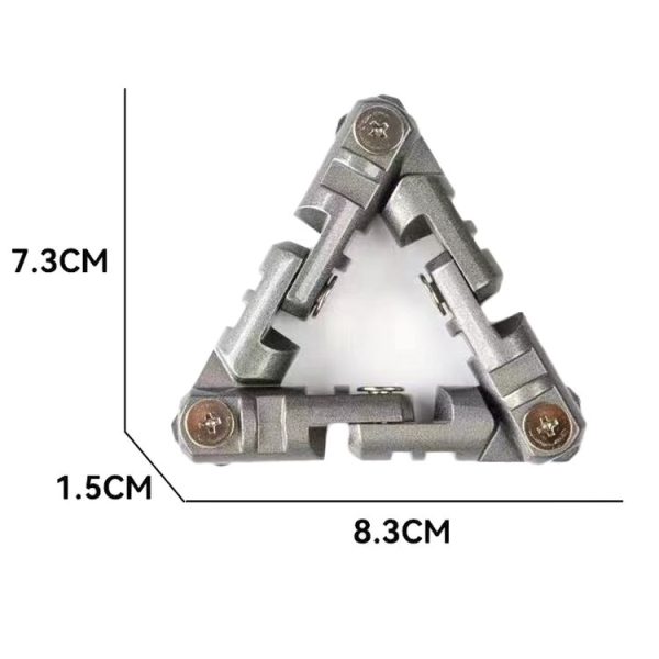 Stress Relieving Alloy Massage Bracelet Infinite Flip Fingertip Chain Fidget Toy (Silver Gray) - Image 3