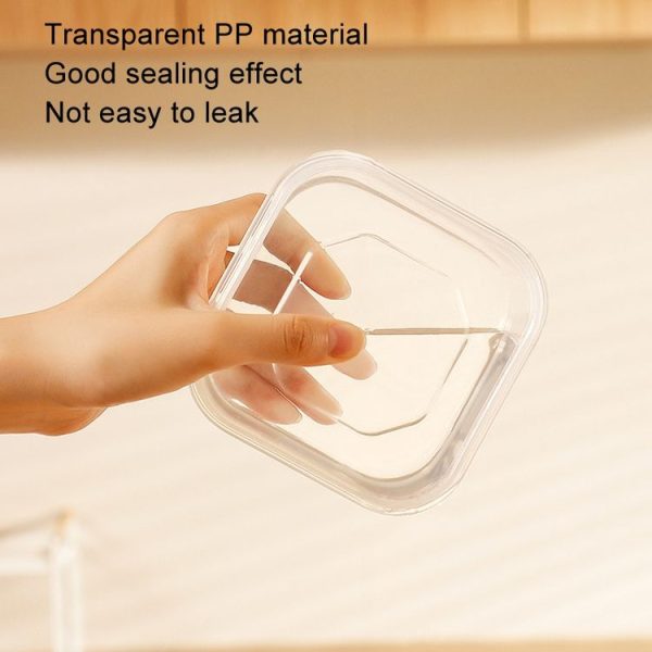 6pcs Transparent Food Storage Box Refrigerator Vegetable Meat Container, Style: 350ml Transparent Lid - Image 6