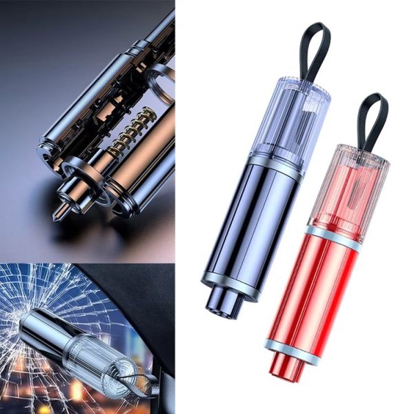 Car Safety Hammer Mini Auto Emergency Escape Glass Window Breaker Portable Seat Belt Cutter (Black) - Image 2