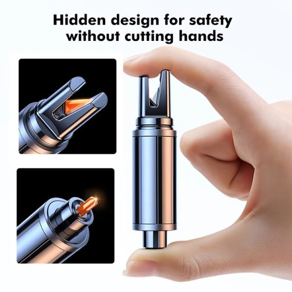 Car Safety Hammer Mini Auto Emergency Escape Glass Window Breaker Portable Seat Belt Cutter (Black) - Image 4