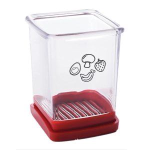 Multifunctional Household Kitchen Fruit And Vegetable Slicer With Push Plate (Red)
