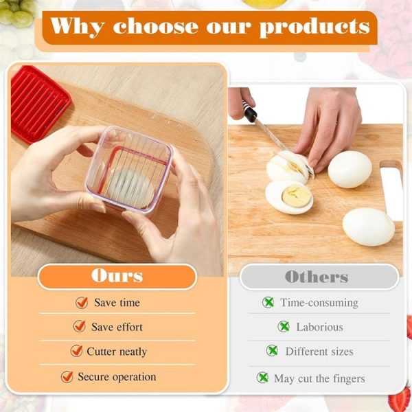 Multifunctional Household Kitchen Fruit And Vegetable Slicer With Push Plate (Red) - Image 6