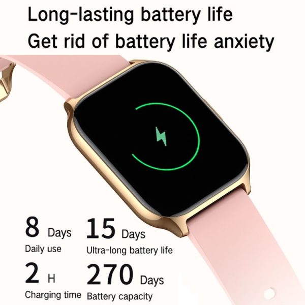 Blood Oxygen / Sleep / Heart Rate Health Monitoring Smart Watch Square Sports Watch (Black) - Image 10