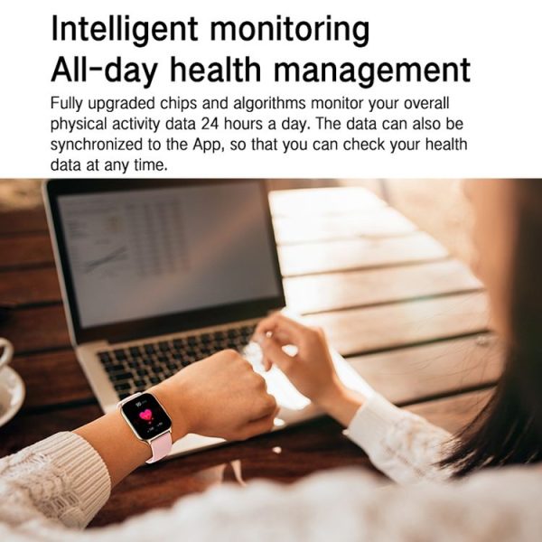 Blood Oxygen / Sleep / Heart Rate Health Monitoring Smart Watch Square Sports Watch (Black) - Image 12