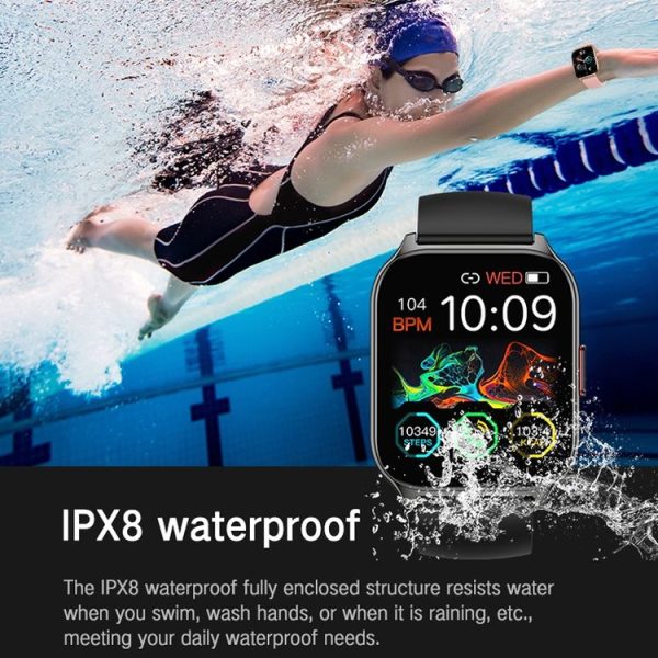 Blood Oxygen / Sleep / Heart Rate Health Monitoring Smart Watch Square Sports Watch (Black) - Image 14