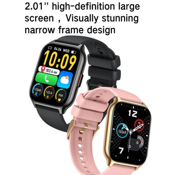 Blood Oxygen / Sleep / Heart Rate Health Monitoring Smart Watch Square Sports Watch (Black) - Image 3