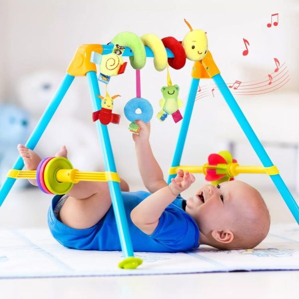 H033B Baby Caterpillar Cot Spiral Toy Cartoon Animal Baby With Rattle Bee Pram Hanging Soothing Toy - Image 7